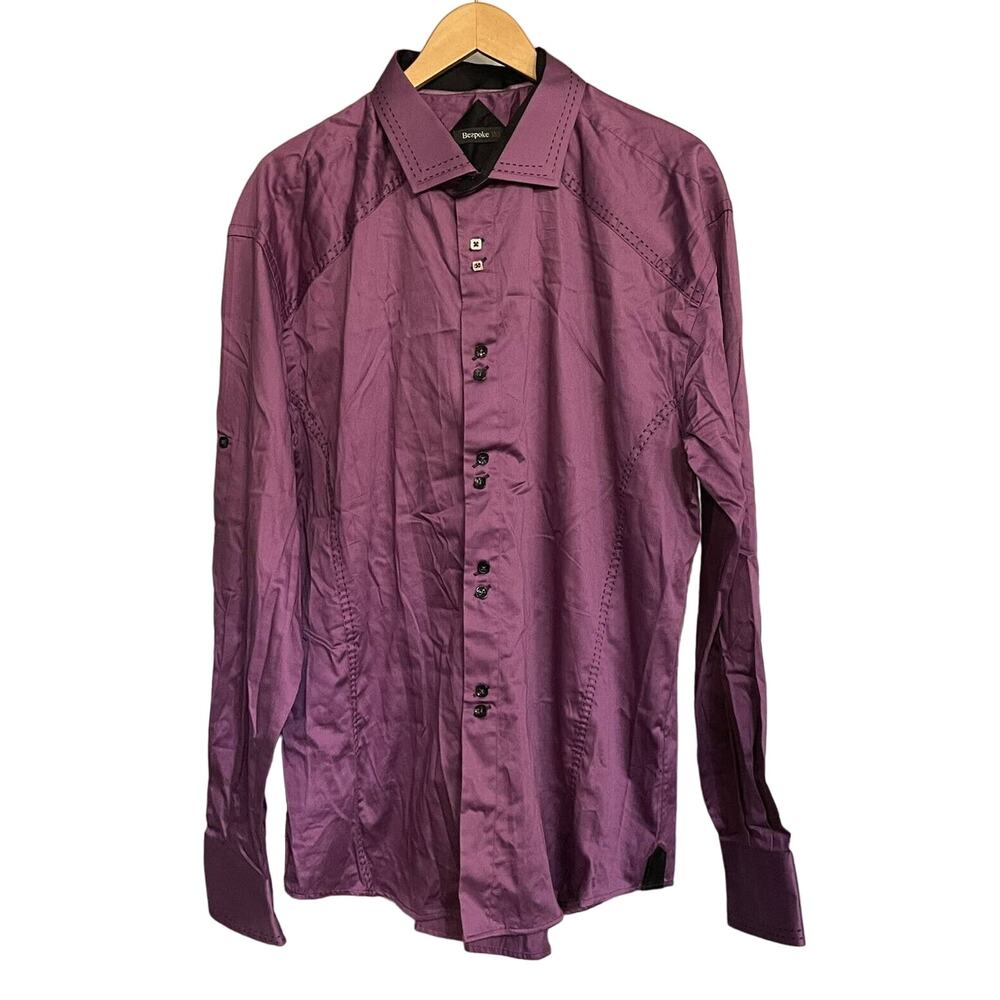 BeSpoke Moda Dress Shirt Long Sleeve Button Up Detail Mens Size 3XL